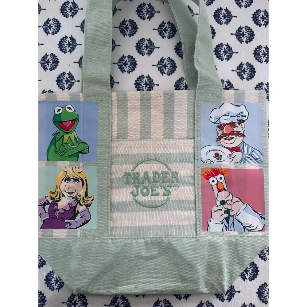 Disney Muppets Striped  Custom Made Trader Joes Mini Tote